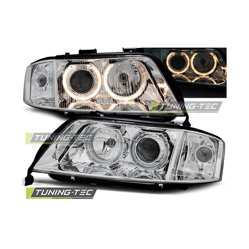 HEADLIGHTS ANGEL EYES CHROME fits AUDI A6 05.97-06.01, A6 4B C5 97-04