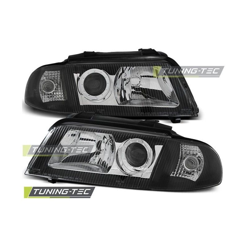 HEADLIGHTS BLACK fits AUDI A4 01.99-11.00, A4 B5 94-01 HEADLIGHTS BLACK fits AUDI A4 01.99-11.00, A4 B5 94-01