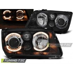 HEADLIGHTS ANGEL EYES BLACK fits VW BORA 09.98-07.05, Eclairage Volkswagen