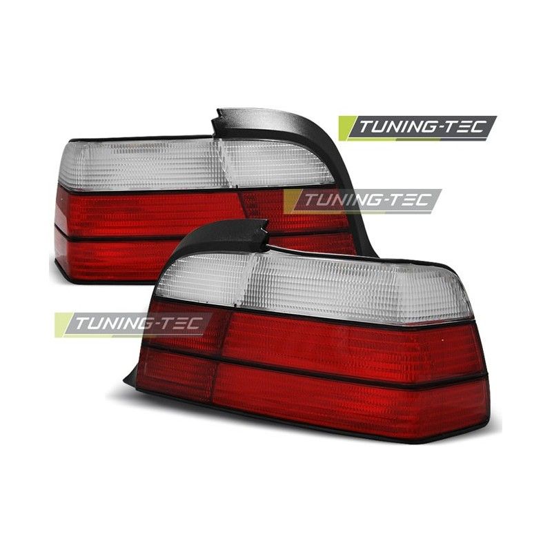 TAIL LIGHTS SPORT LOOK RED WHITE fits BMW E36 12.90-08.99 COUPE, Serie 3 E36 Coupé/Cab