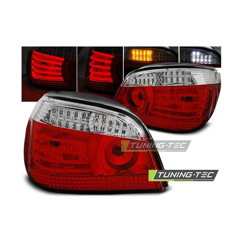 LED TAIL LIGHTS RED WHITE fits BMW E60 07.03-07, Serie 5 E60/61