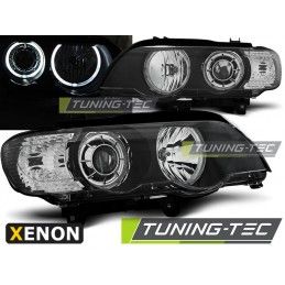 XENON HEADLIGHTS ANGEL EYES LED BLACK fits BMW X5 E53 09.99-10.03, X5 E53
