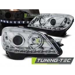 HEADLIGHTS DAYLIGHT CHROME fits MERCEDES W204 07-10, Classe C W204