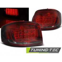 LED TAIL LIGHTS RED SMOKE fits AUDI A3 08-12, A3 8V 12-16