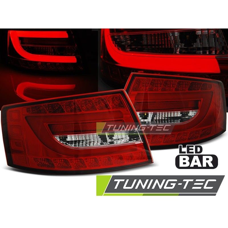 LED TAIL LIGHTS RED WHITE fits AUDI A6 C6 SEDAN 04.04-08 6PIN, A6 4F C6 04-10