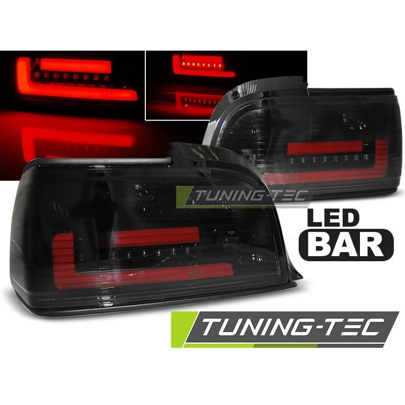 LED BAR TAIL LIGHTS SMOKE fits BMW E36 12.90-08.99 C/C, Serie 3 E36 Coupé/Cab