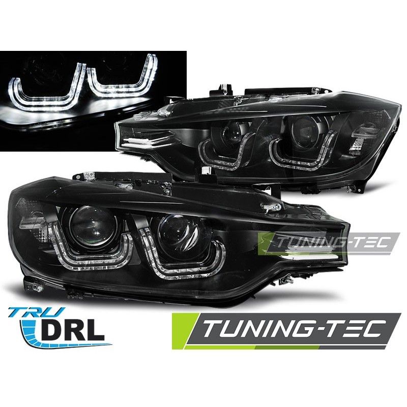 HEADLIGHTS U-LED LIGHT BLACK fits BMW F30/F31 10.11 - 05.15, Serie 3 F30/F31