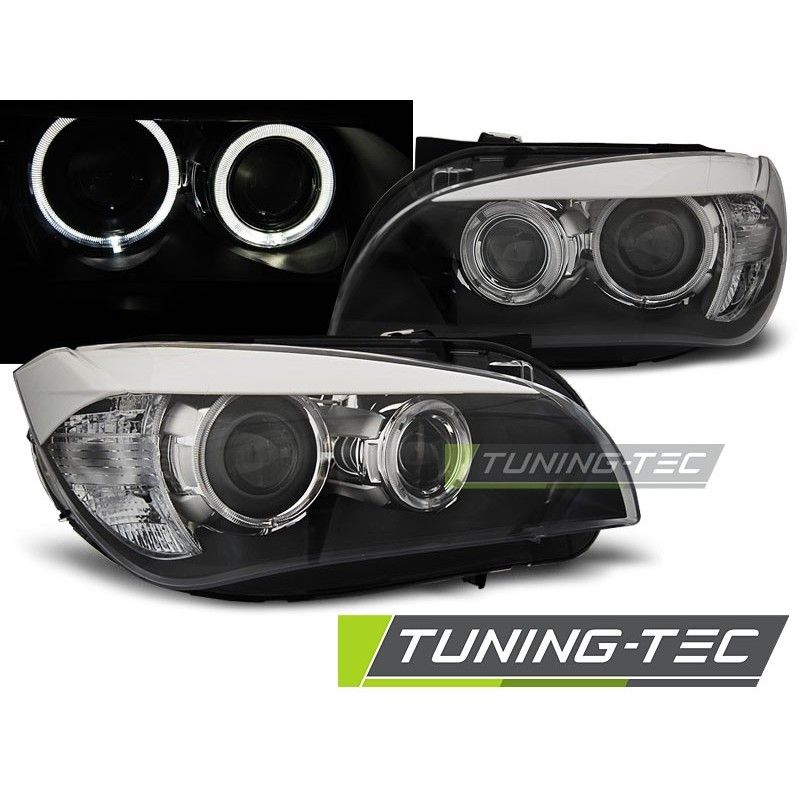 HEADLIGHTS ANGEL EYES LED BLACK fits BMW X1 E84 10.09-07.12, X1 - E84 (2009+)