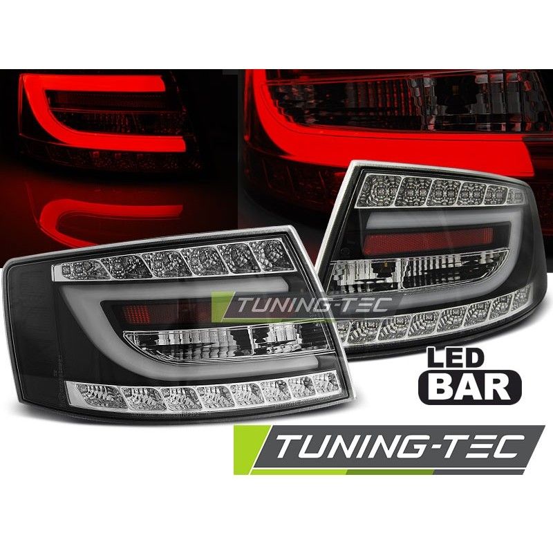 LED TAIL LIGHTS BLACK fits AUDI A6 C6 SEDAN 04.04-08 6PIN, A6 4F C6 04-10