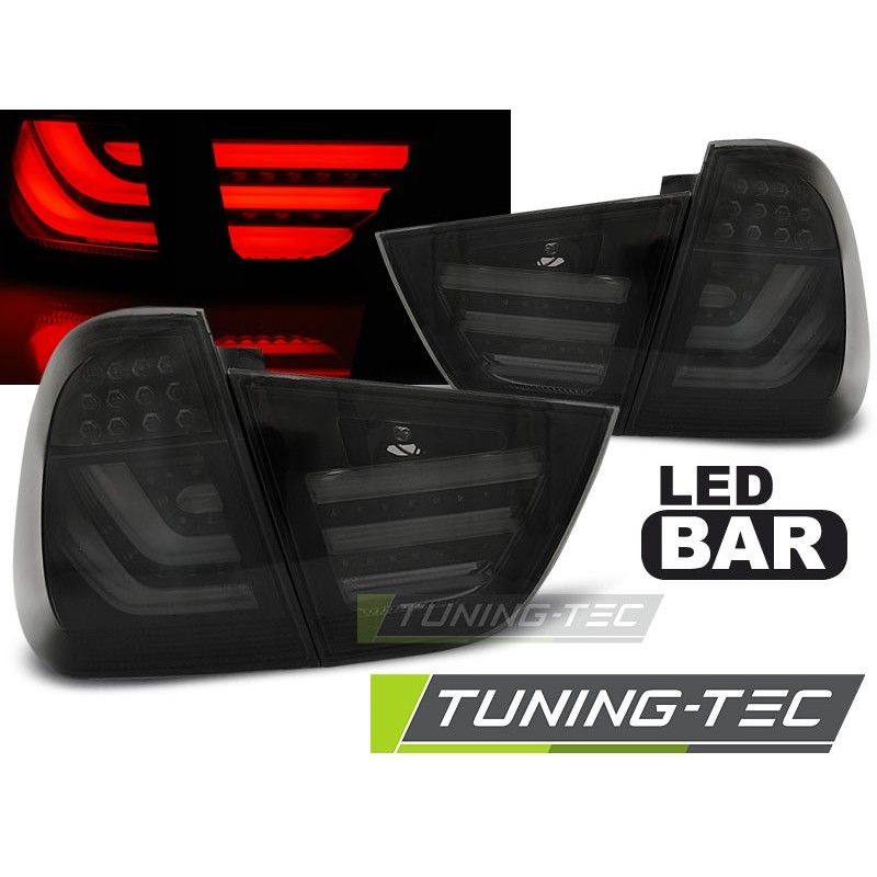 LED BAR TAIL LIGHTS SMOKE BLACK fits BMW E91 09-11, Serie 3 E90/E91