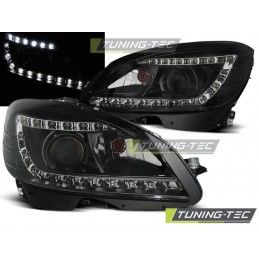 HEADLIGHTS DAYLIGHT BLACK fits MERCEDES W204 07-10, Classe C W204