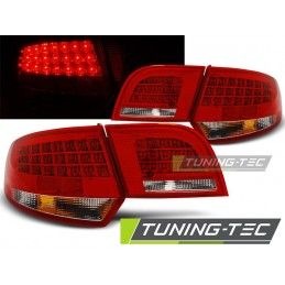 LED TAIL LIGHTS RED WHITE fits AUDI A3 8P 04-08 SPORTBACK, A3 8P 03-08