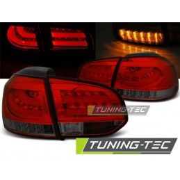 LED BAR TAIL LIGHTS RED SMOKE fits VW GOLF 6 10.08-12, Golf 6