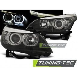 HEADLIGHTS ANGEL EYES LED BLACK fits BMW E60/E61 03-07, Serie 5 E60/61