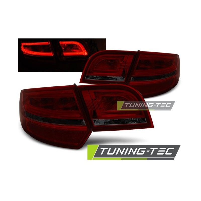 LED TAIL LIGHTS RED SMOKE fits AUDI A3 8P 04-08 SPORTBACK, A3 8P 03-08