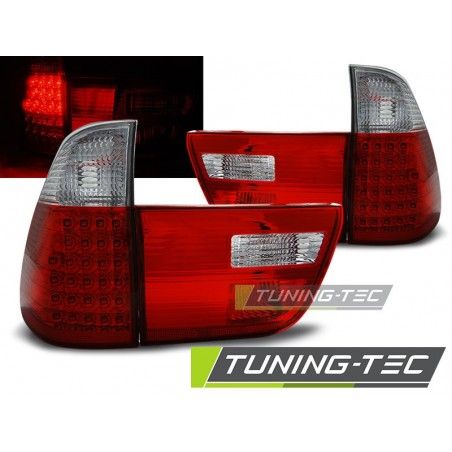 LED TAIL LIGHTS RED WHITE fits BMW X5 E53 09.99-06, X5 E53
