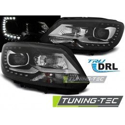 HEADLIGHTS TRUE DRL BLACK fits VW TOURAN II 08.10-15, Touran II 10-15
