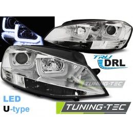 HEADLIGHTS U-LED LIGHT CHROME fits VW GOLF 7 11.12-17, Golf 7