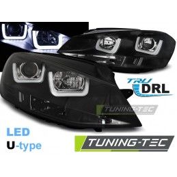 HEADLIGHTS U-LED LIGHT BLACK fits VW GOLF 7 11.12-17, Golf 7
