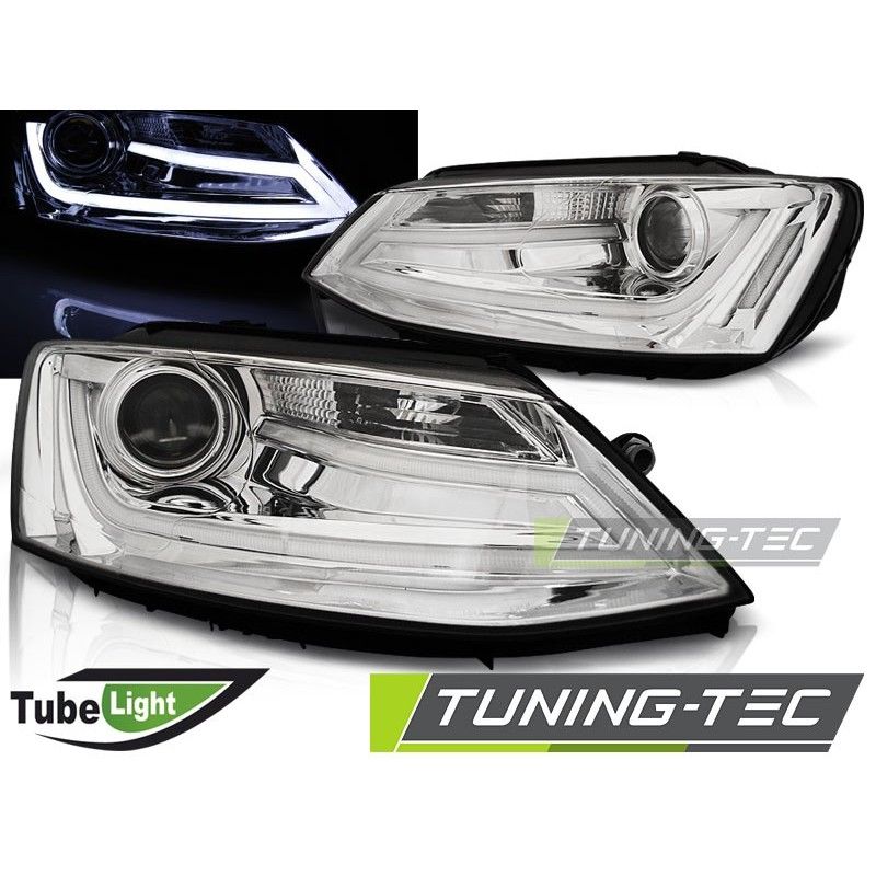 HEADLIGHTS TUBE LIGHT CHROME fits VW JETTA VI 1.11-18, Eclairage Volkswagen