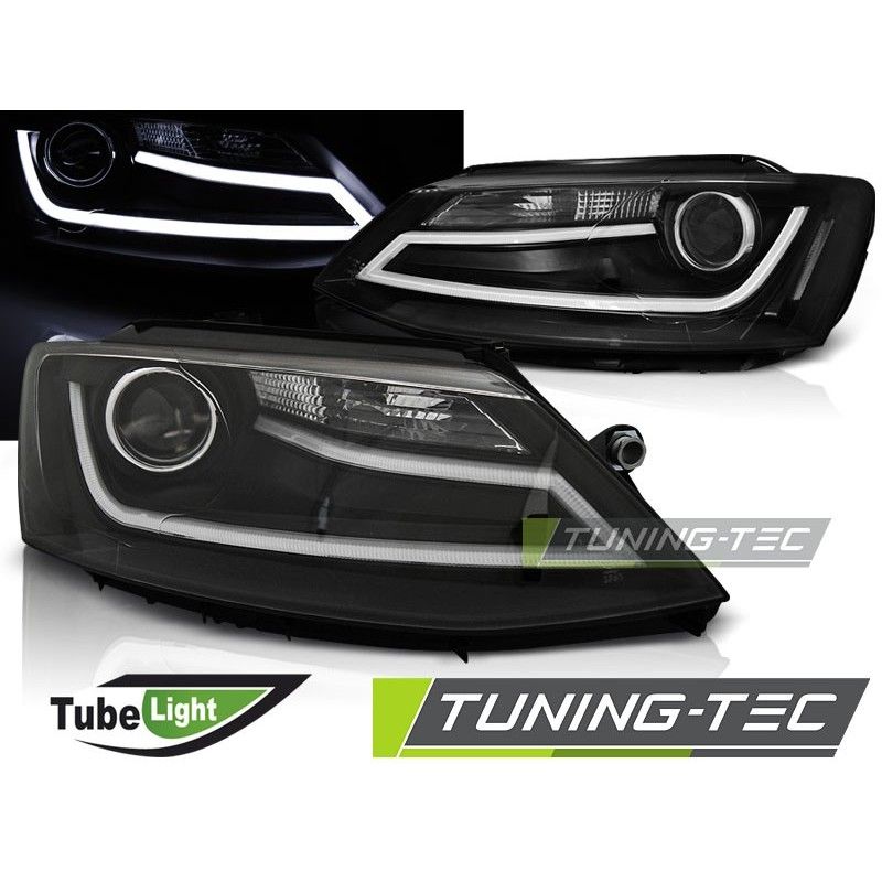 HEADLIGHTS TUBE LIGHT BLACK fits VW JETTA VI 1.11-18, Eclairage Volkswagen