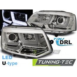 HEADLIGHTS U-LED LIGHT CHROME fits VW T5 2010-2015, T5