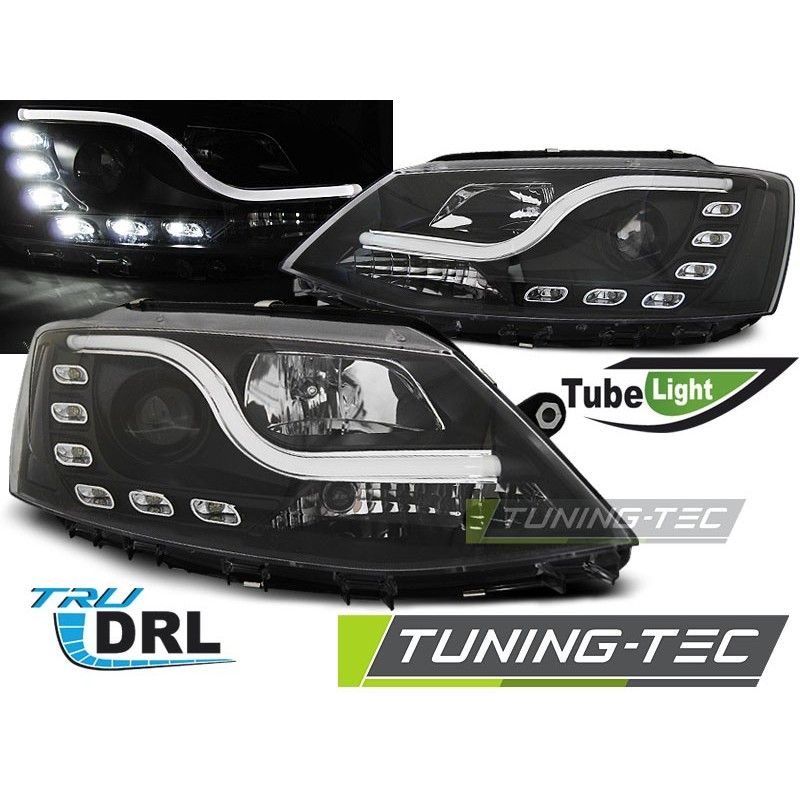 HEADLIGHTS TUBE LIGHT DRL BLACK fits VW JETTA VI 1.11-18, Eclairage Volkswagen