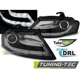 HEADLIGHTS TRUE DRL BLACK fits AUDI A4 B8 04.08-11, A4 B8 08-11