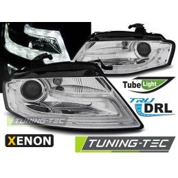 XENON HEADLIGHTS TRUE DRL CHROME fits AUDI A4 B8 04.08-11, A4 B8 08-11