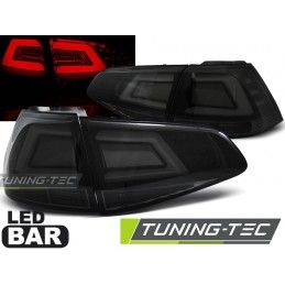 LED BAR TAIL LIGHTS SMOKE BLACK fits VW GOLF 7 13-17, Golf 7