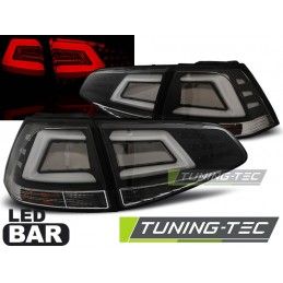 LED BAR TAIL LIGHTS BLACK fits VW GOLF 7 13-17, Golf 7