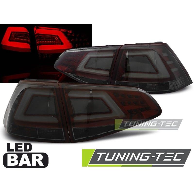 LED BAR TAIL LIGHTS RED SMOKE fits VW GOLF 7 13-17, Golf 7