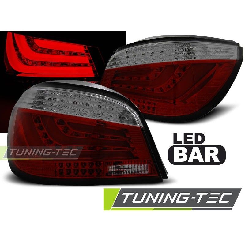 LED BAR TAIL LIGHTS RED SMOKE fits BMW E60 07.03-02.07, Serie 5 E60/61