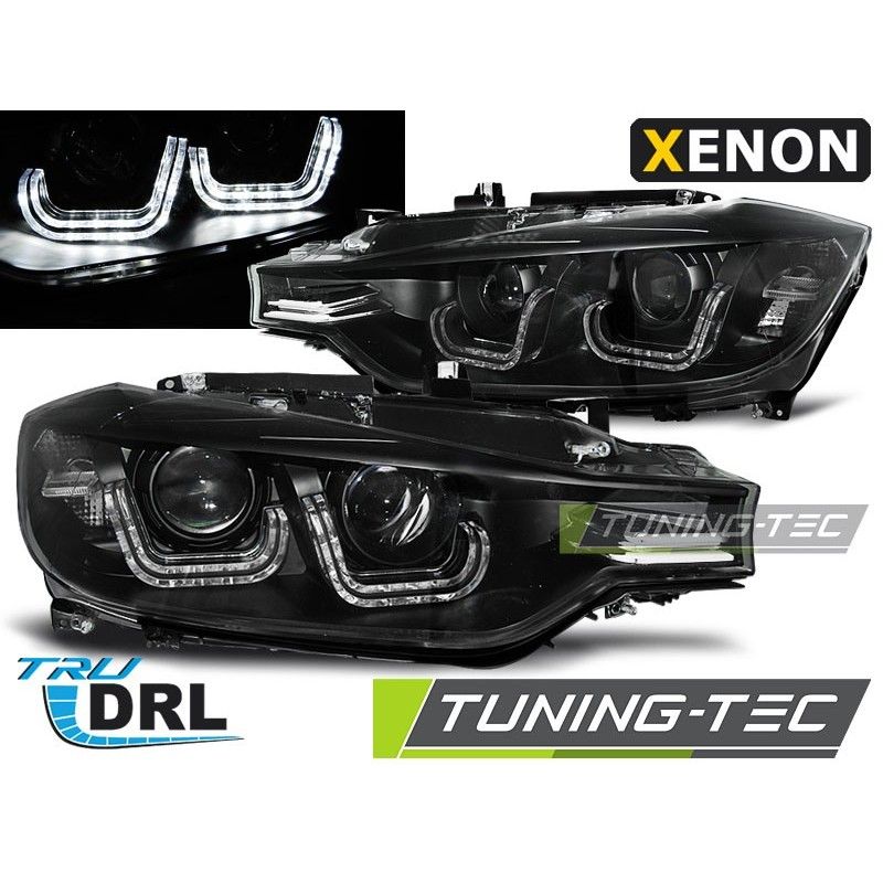 XENON HEADLIGHTS U-LED LIGHT BLACK fits BMW F30/F31 10.11 - 05.15, Serie 3 F30/F31