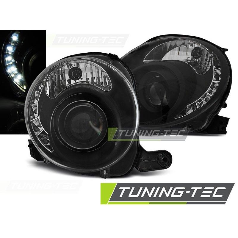 FIAT 500 07-15 BLACK LED, 500