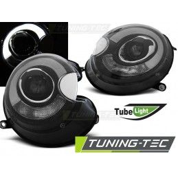 HEADLIGHTS TUBE LIGHT BLACK fits BMW MINI (COOPER) 06-14, Cooper R55/R56/R57 07-13