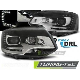 HEADLIGHTS TRUE DRL BLACK fits VW T5 2010-15, T5