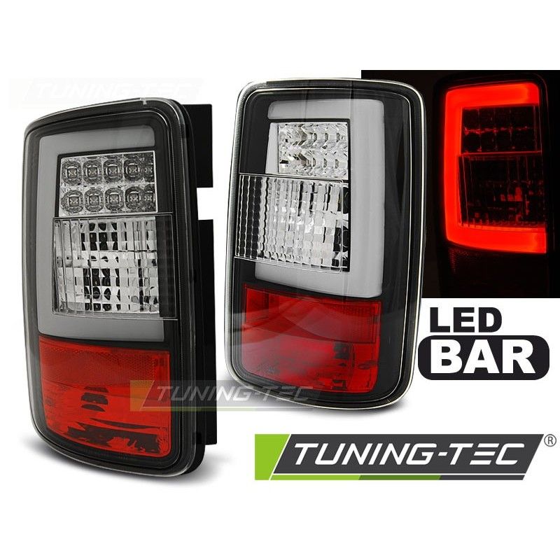 LED BAR TAIL LIGHTS BLACK fits VW CADDY 03-03.14, Eclairage Volkswagen