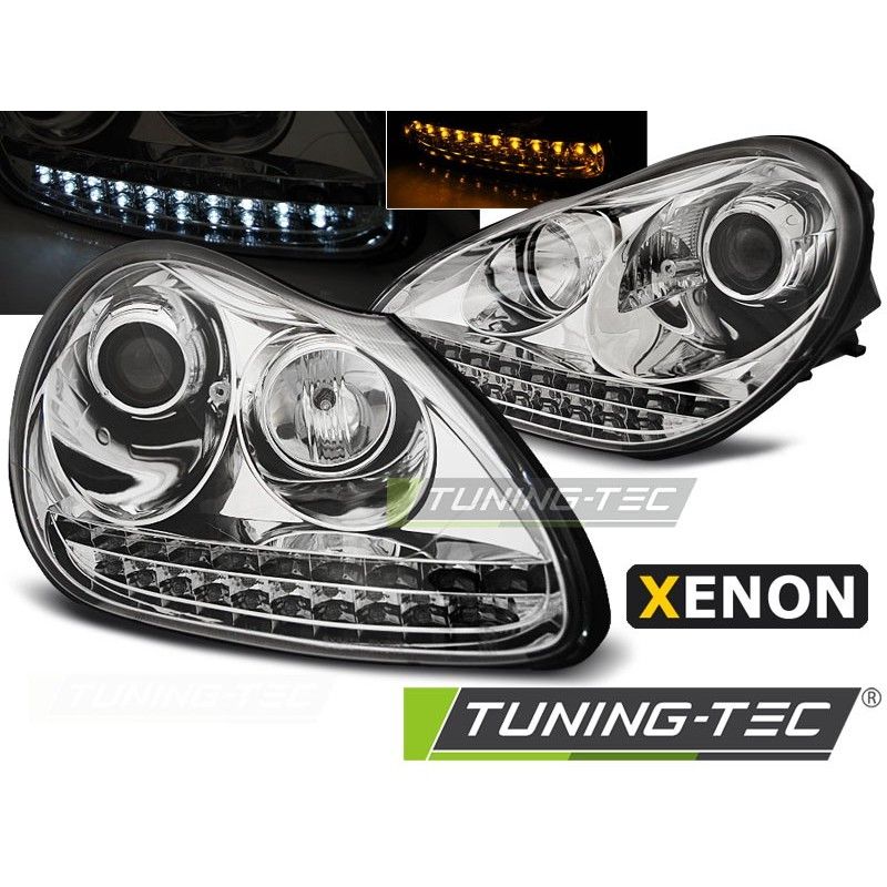 XENON HEADLIGHTS DAYLIGHT CHROME fits PORSCHE CAYENNE 02-06, Cayenne