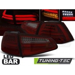 LED BAR TAIL LIGHTS RED SMOKE fits VW GOLF 7 13-17, Golf 7