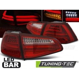 LED BAR TAIL LIGHTS RED WHIE fitss VW GOLF 7 13-17, Golf 7