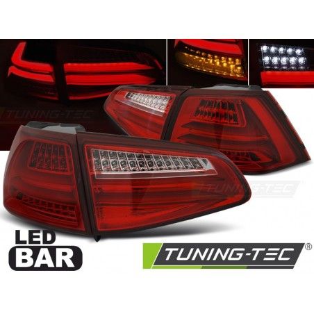 LED BAR TAIL LIGHTS RED WHIE fitss VW GOLF 7 13-17, Golf 7