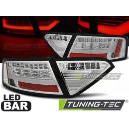 LED BAR TAIL LIGHTS CHROME fits AUDI A5 07-06.11, A5 8T 07-16