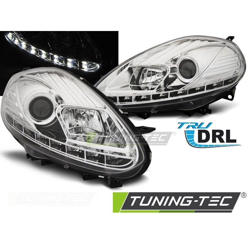 FIAT PUNTO EVO 10.09-12 CHROME DRL LED, Grande Punto (199)