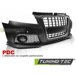 FRONT BUMPER SPORT CHROME BLACK PDC fits AUDI A3 08-12, A3/ S3/ RS3 8P