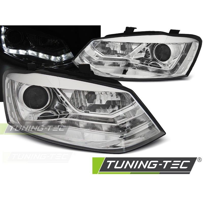 HEADLIGHTS DAYLIGHT CHROME fits VW POLO 6R 09-03.14, Polo V 6R 09-14