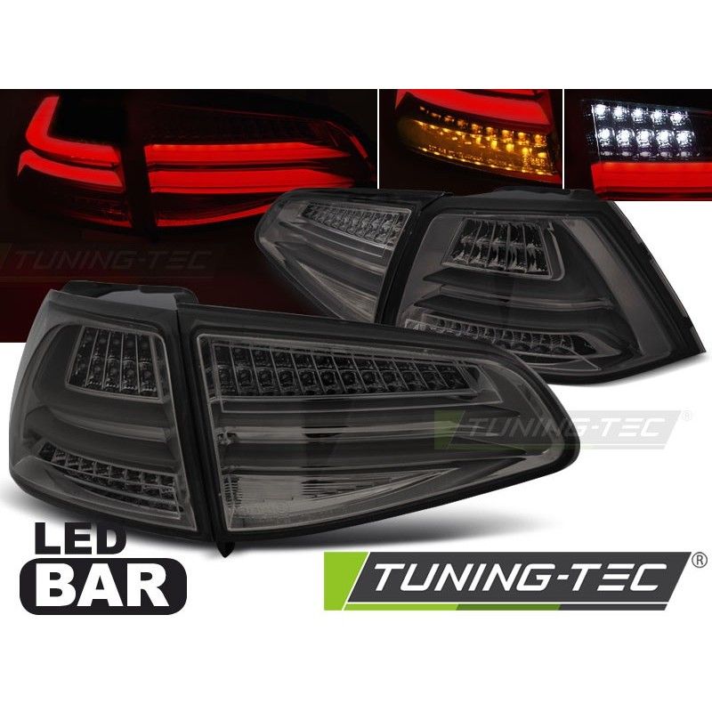 LED BAR TAIL LIGHTS SMOKE fits VW GOLF 7 13-17, Golf 7