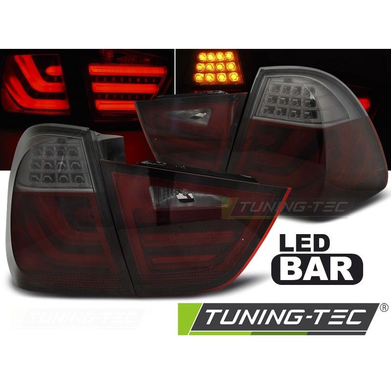 LED BAR TAIL LIGHTS RED SMOKE fits BMW E91 09-11, Serie 3 E90/E91