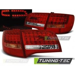 LED TAIL LIGHTS RED WHITE fits AUDI A6 C6 05-08 AVANT, A6 4F C6 04-10