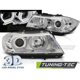 HEADLIGHTS U-LED LIGHT 3D CHROME fits BMW E90/E91 03.05-08.08, Serie 3 E90/E91